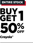 Buy One Get One 50% Off Entire Stock Crayola